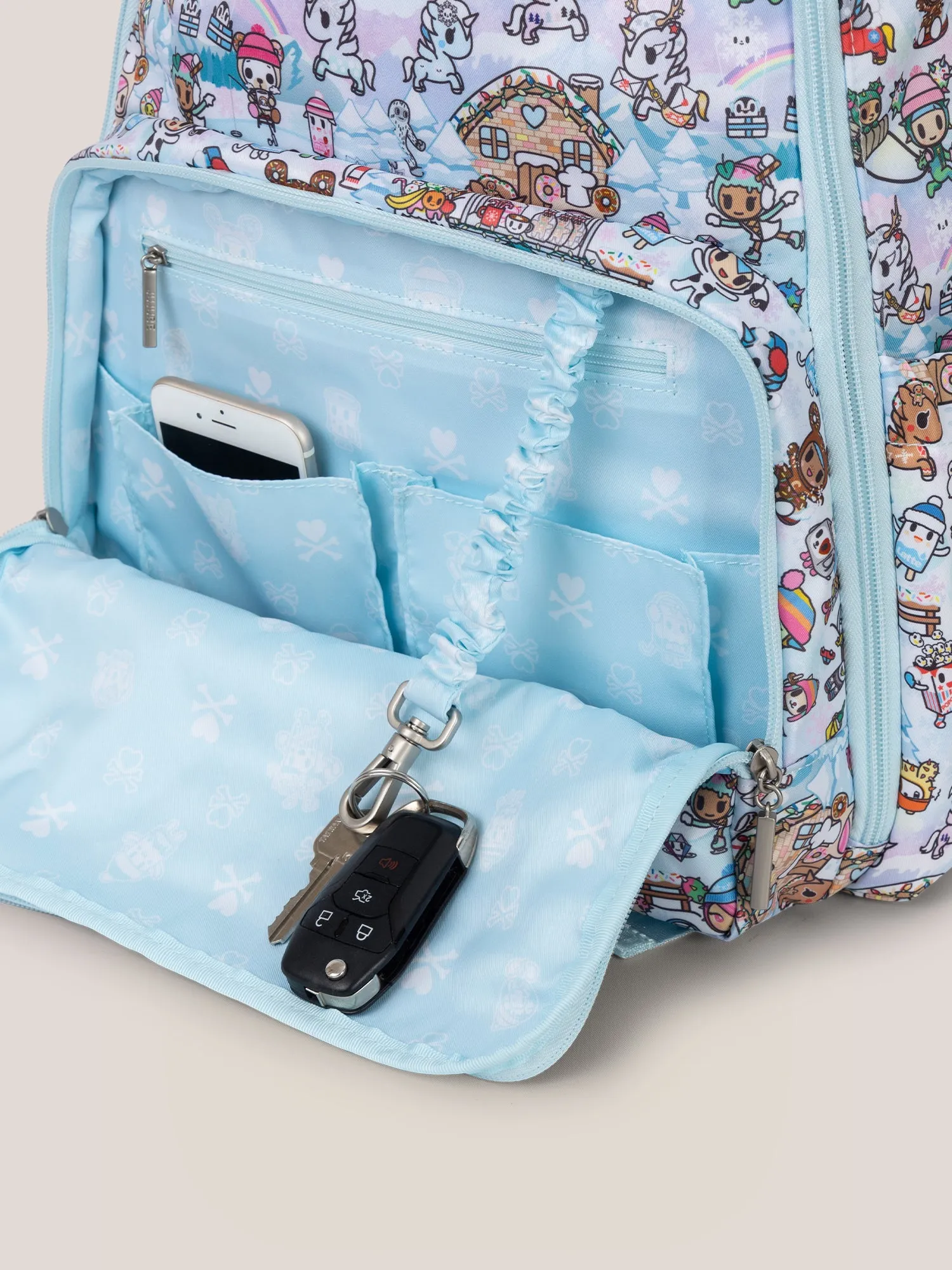 tokidoki Snow Day Zealous Backpack Diaper Bag  Ice Blue