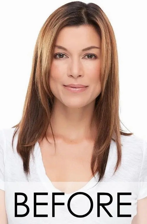 Top Full 18 inch Synthetic Monofilament Hairpiece Topper