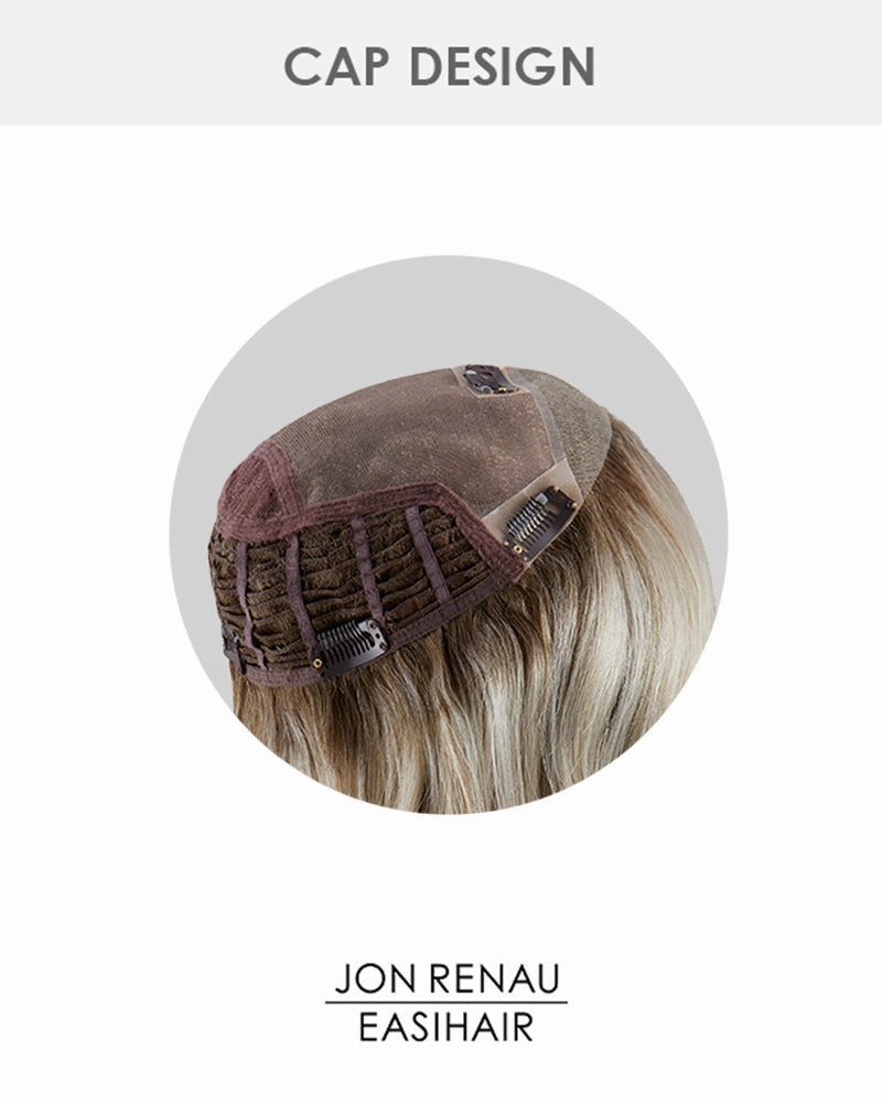 Top Smart Wavy 18 inch | Lace Front & Monofilament Synthetic Hair Topper by Jon Renau