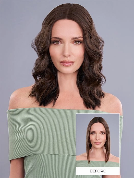 Top Trend Lace Wavy 14 | Synthetic Lace Front Hair Topper (Mono Top)