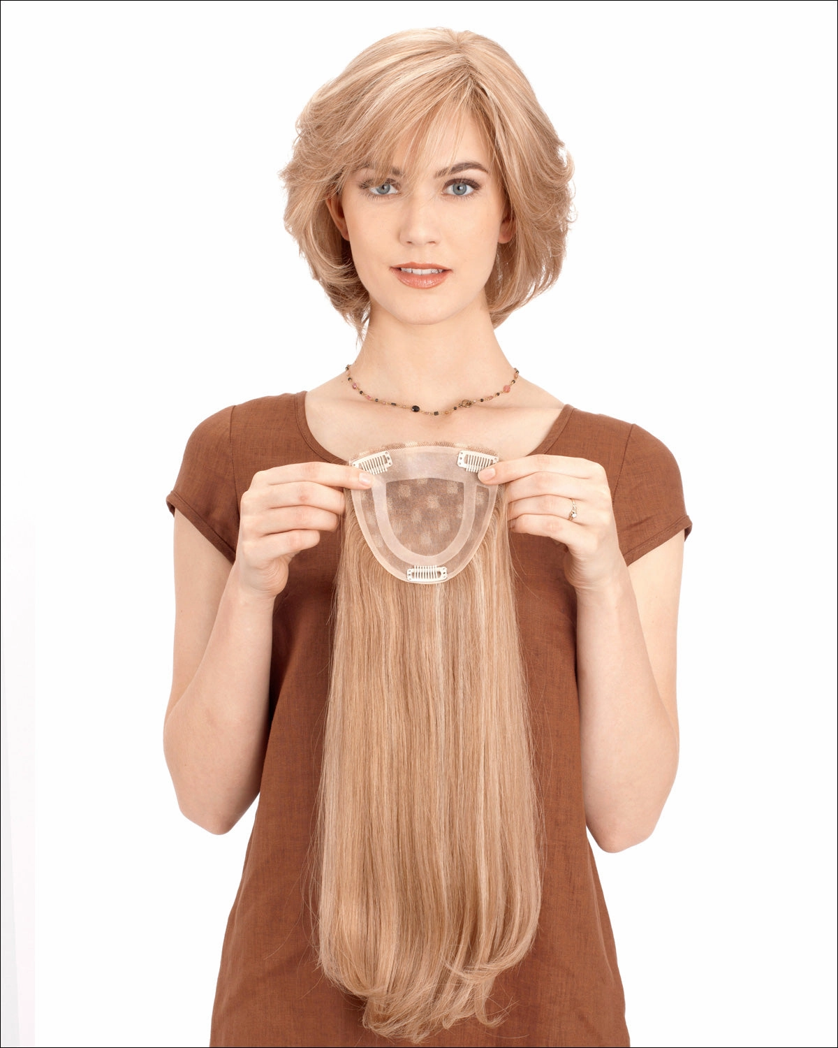 Toppiece 3003 | Monofilament Human Hair Wiglets by Louis Ferre