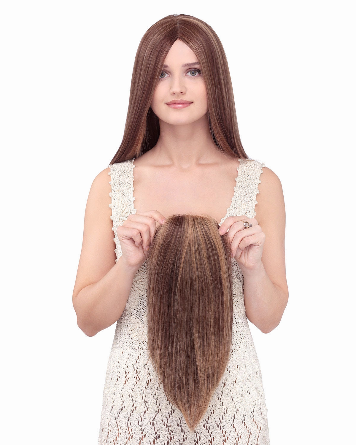 Toppiece 4004 | Monofilament Human Hair Wiglets by Louis Ferre
