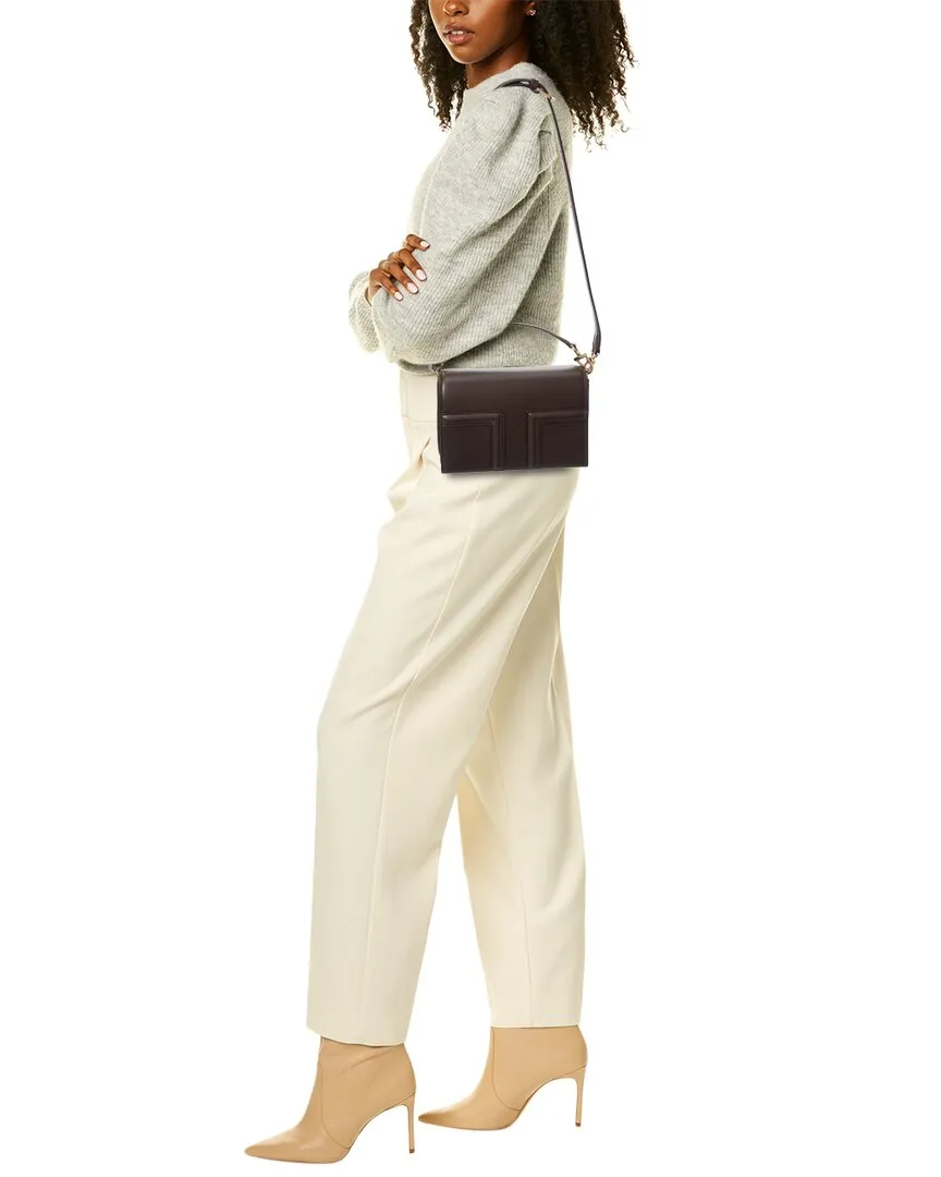 TOTEME T Flap Mini Leather Shoulder Bag