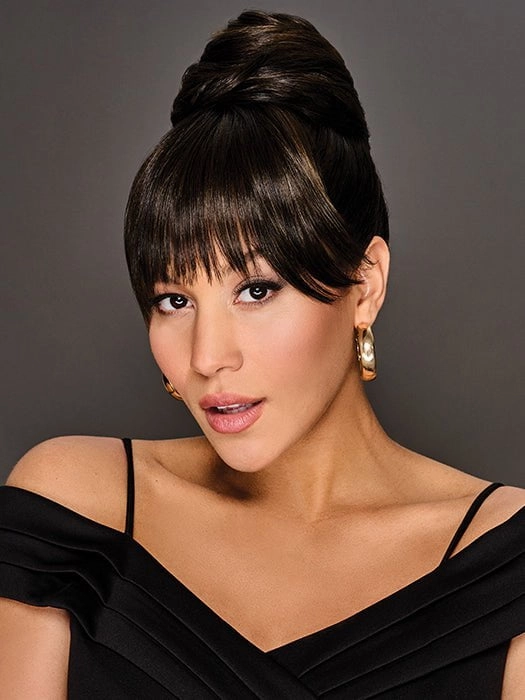 Trendy Fringe & Bun | Synthetic Hair Wrap