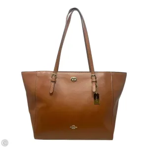 Turnlock Tote Handbag Designer By Coach  Size: Large