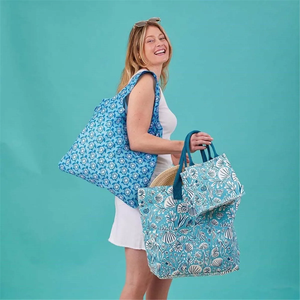 Turtles blu Reusable Shopping Bag-Machine washable