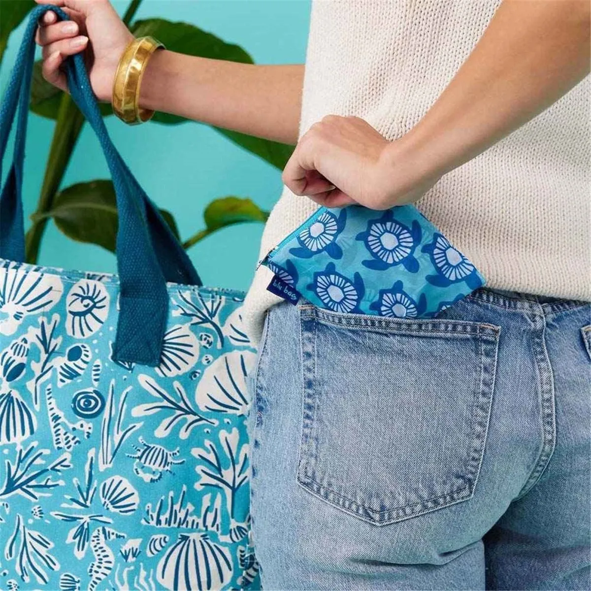 Turtles blu Reusable Shopping Bag-Machine washable