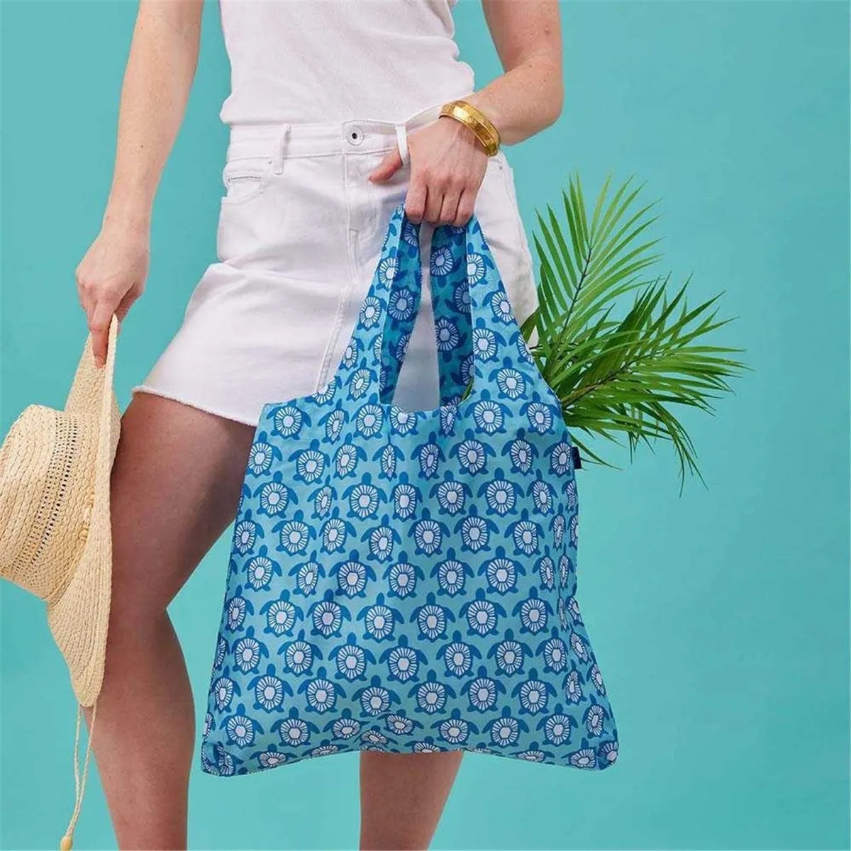 Turtles blu Reusable Shopping Bag-Machine washable