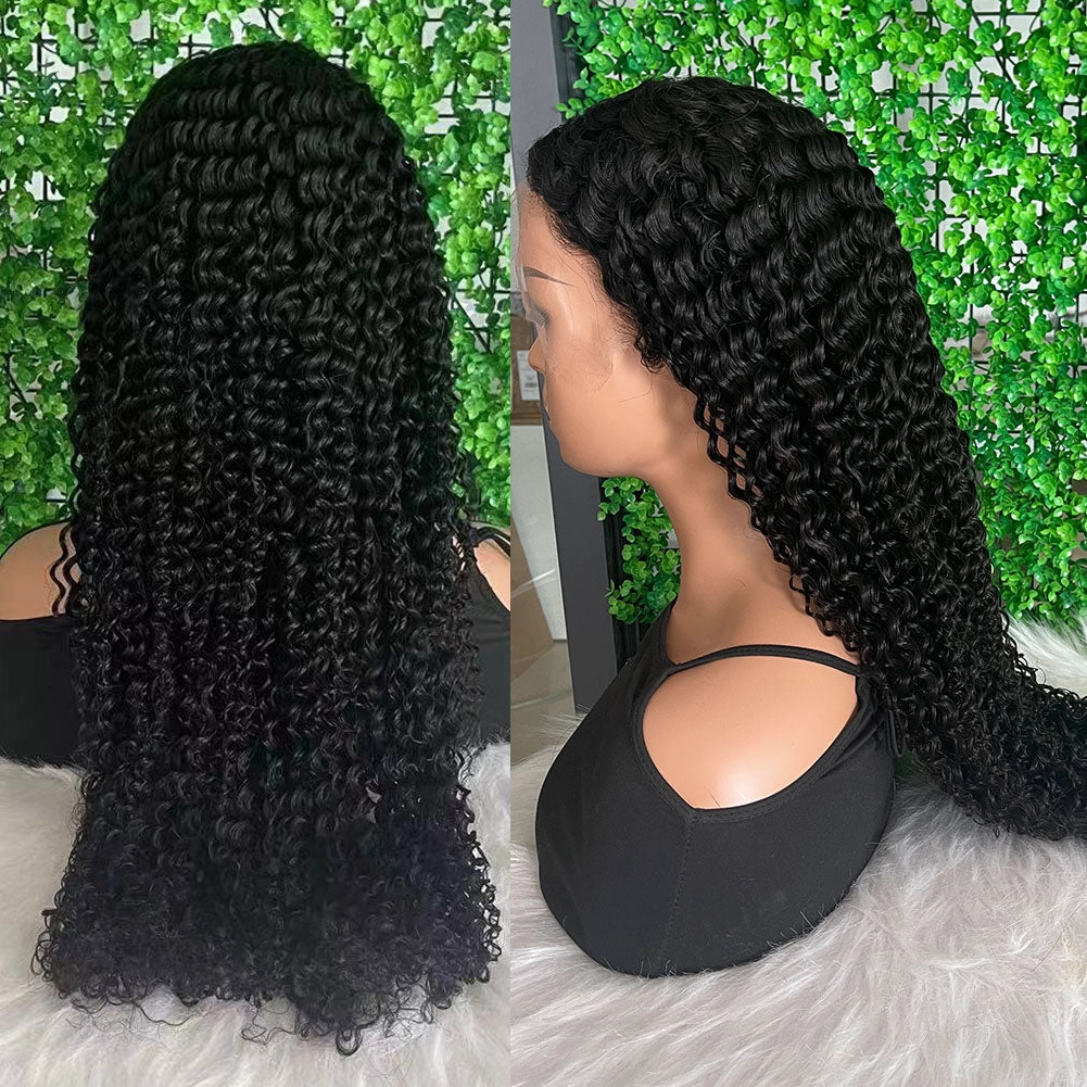 Upgraded Drawstring Dome Cap 3D Fitted Pre-Cut HD Lace Closure Wig Curly