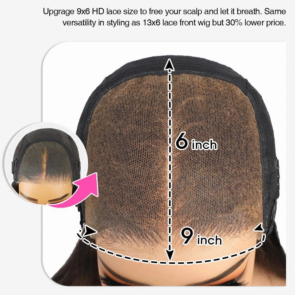 Upgraded Drawstring Dome Cap 3D Fitted Pre-Cut HD Lace Closure Wig Curly