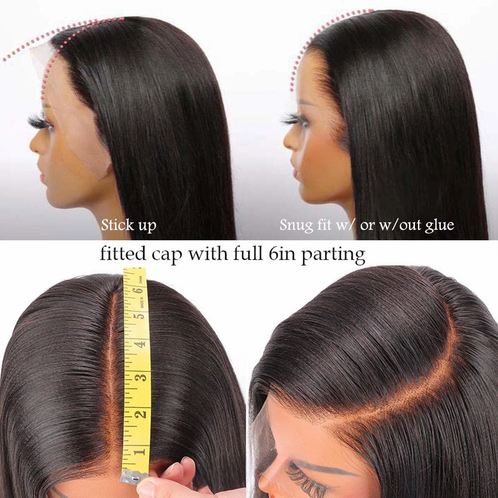 Upgraded Knot-Free 13x6 Fitted Cap Glueless Skin Melt Lace Front Wig Curly