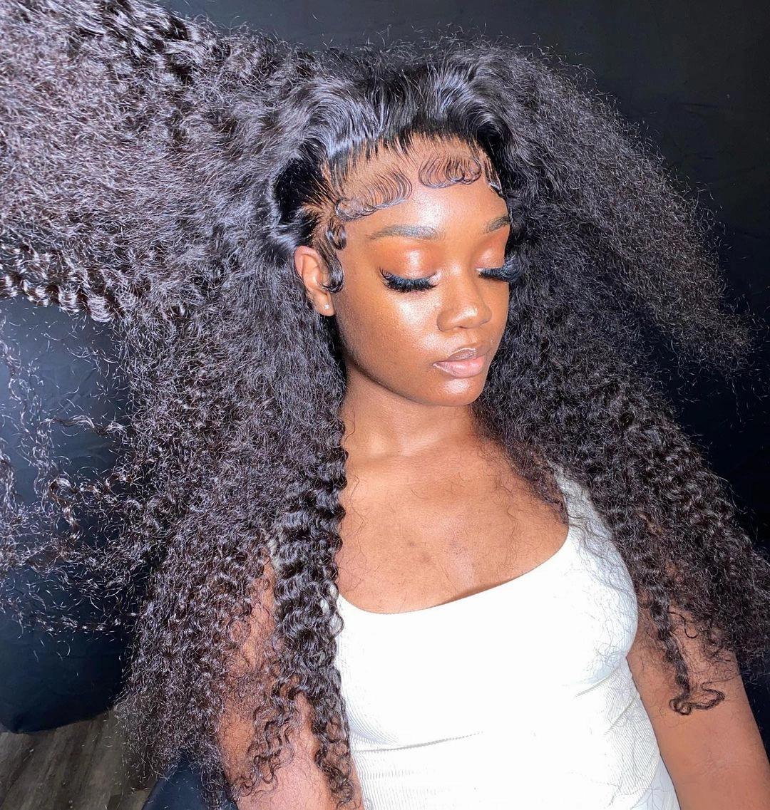 Upgraded Knot-Free 13x6 Fitted Cap Glueless Skin Melt Lace Front Wig Curly