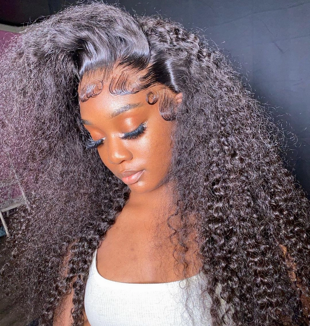 Upgraded Knot-Free 13x6 Fitted Cap Glueless Skin Melt Lace Front Wig Curly