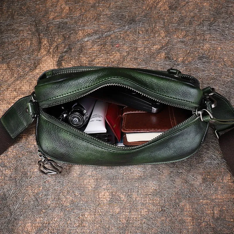 Vintage Brown Leather Womens Saddle Shoulder Bag Small Saddle Crossbody Purse for Ladies