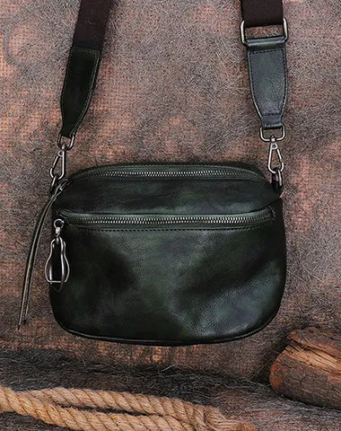 Vintage Brown Leather Womens Saddle Shoulder Bag Small Saddle Crossbody Purse for Ladies