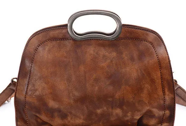 Vintage Womens Leather Handbag Stylish Shoulder Bag Purse For Women