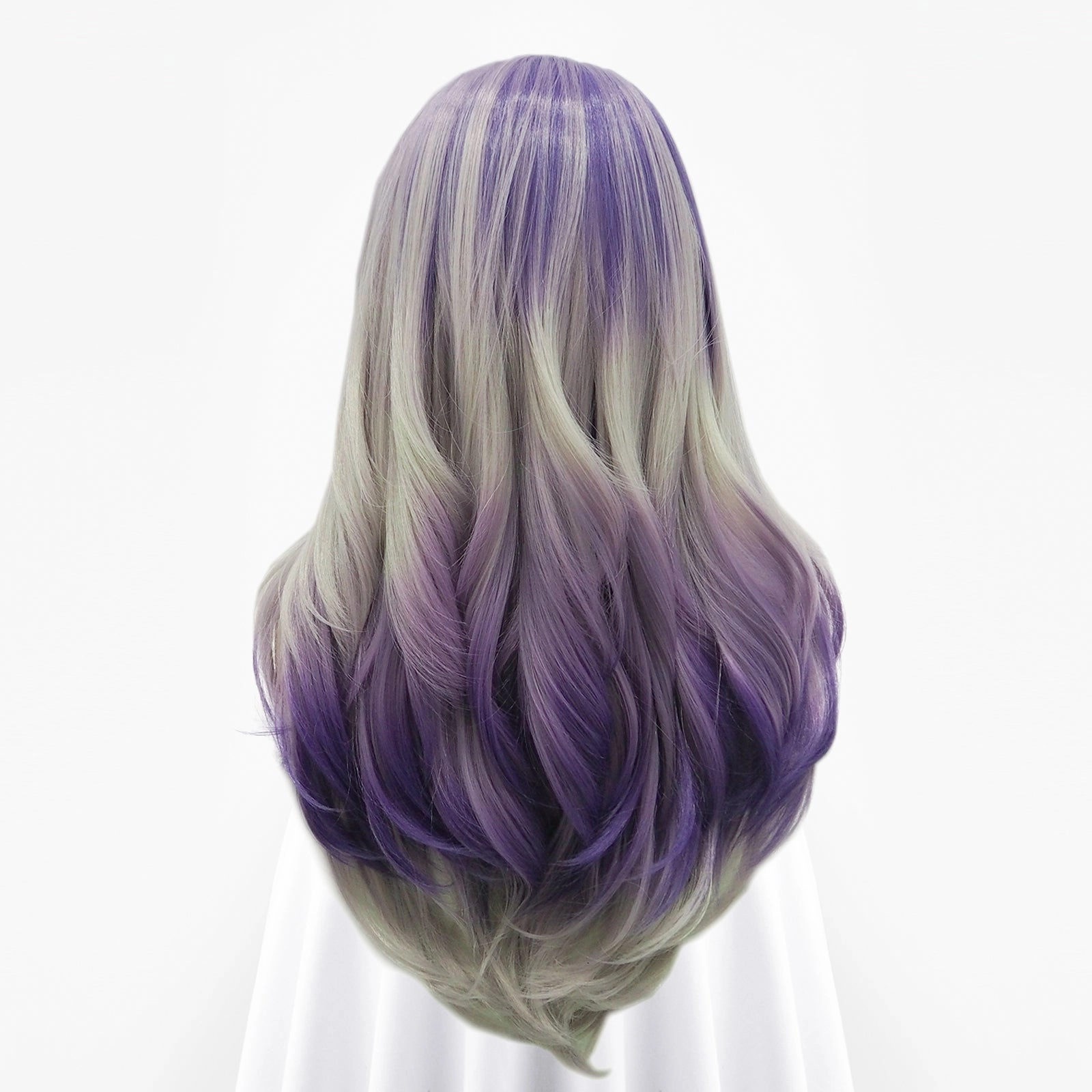 Violet-Purple Ombre Long Wave Synthetic Lace Front Imstyle Wig