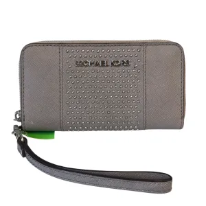 Wallet Designer By Michael Kors In Silver, Size:Medium