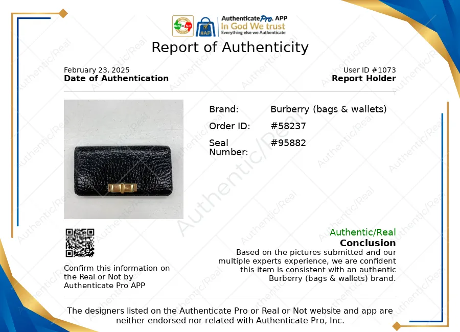 Wallet Luxury Designer By Burberry In Black, Size:Medium