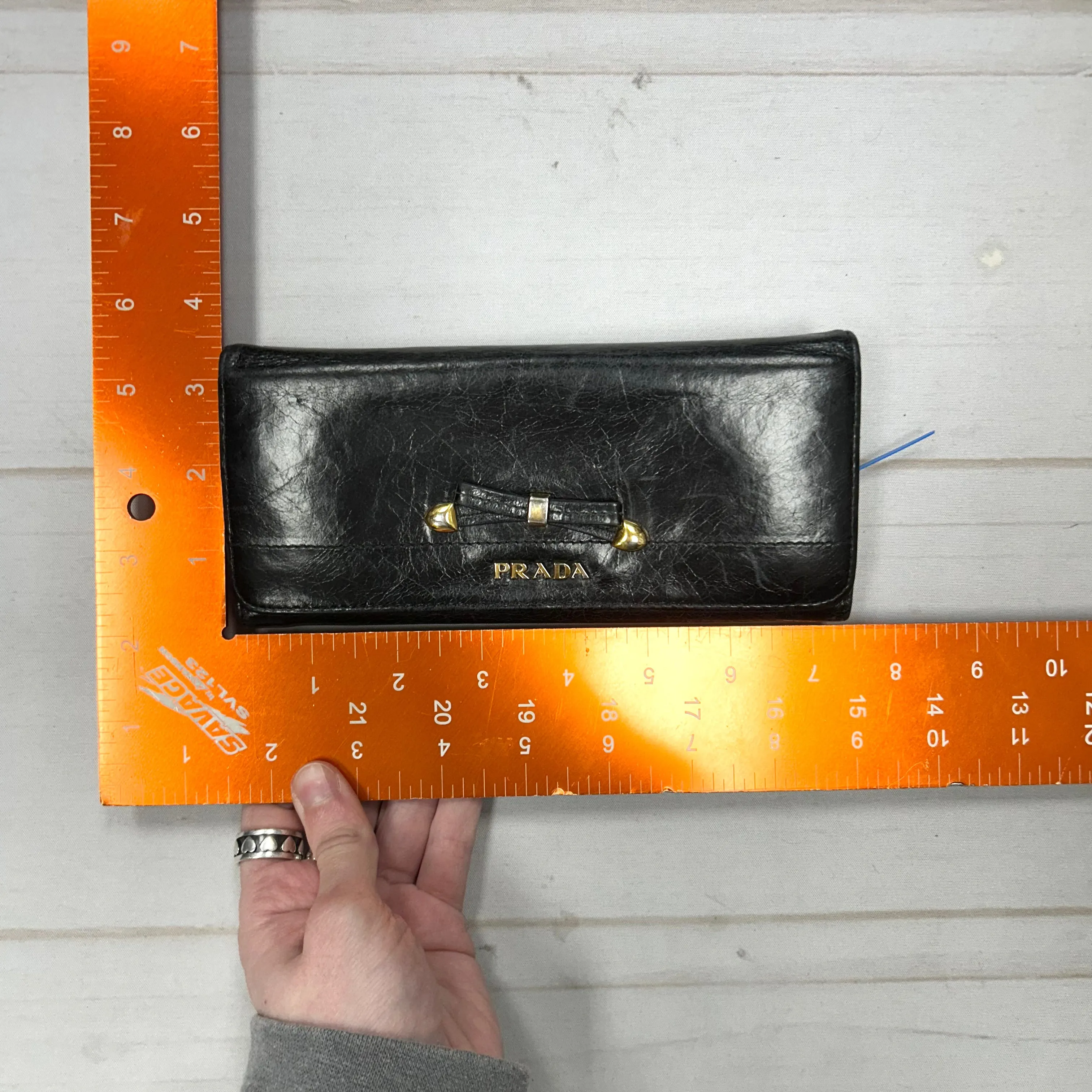 Wallet Luxury Designer By Prada, Size: Medium