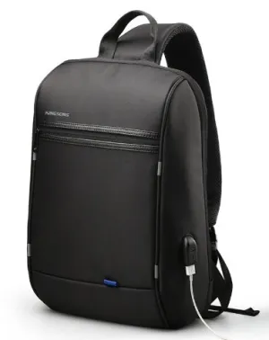 Waterproof Large Sling Bag For Men Black Oxford Fabric Business Sling Bag For Big Guy