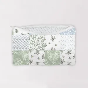 Waverly Patchwork Blue Quilted Makeup Bag