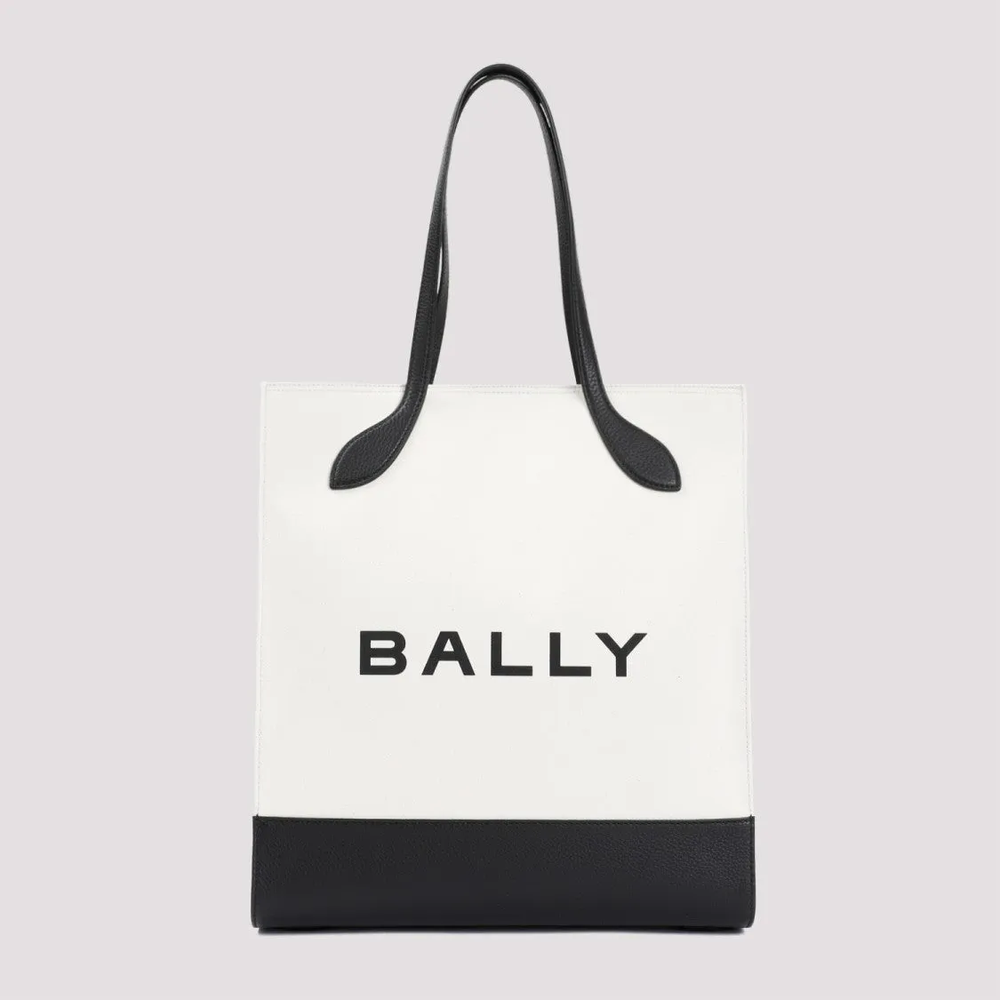 White And Black Logo Shopping Bag