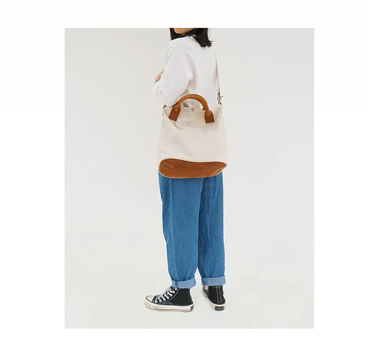 White Gray Canvas Tote Bags Canvas Messenger Handbag Womens Canvas Shoulder Tote Bag for Men
