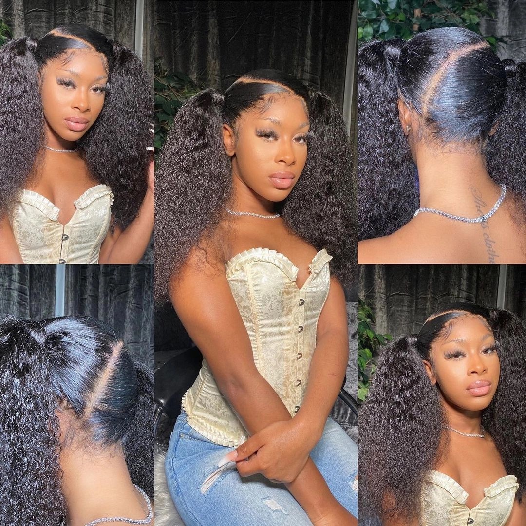 Whole Lace Cap Transparent Lace Preplucked Human Hair Full Lace Wig | Curly
