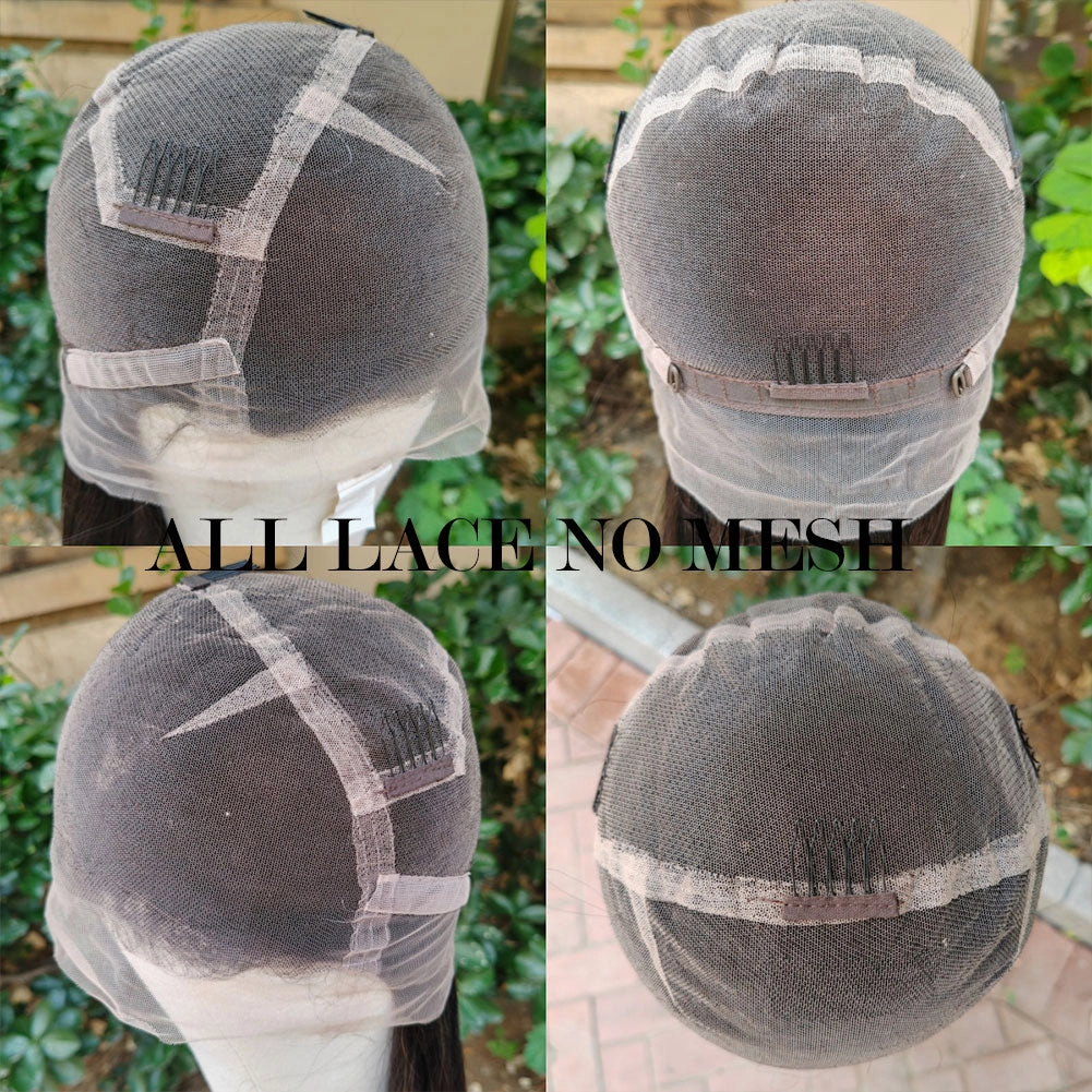 Whole Lace Cap Transparent Lace Preplucked Human Hair Full Lace Wig | Deep Curly