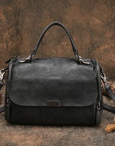 Wine Red Vintage Womens Leather Handbag Purse Handbag Rivet Shoulder Bag for Ladies