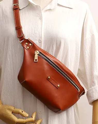 Women Brown LEATHER Sling Bag Cute Side Bag WOMEN SHOULDER BAG Small Crossbody Purse FOR WOMEN