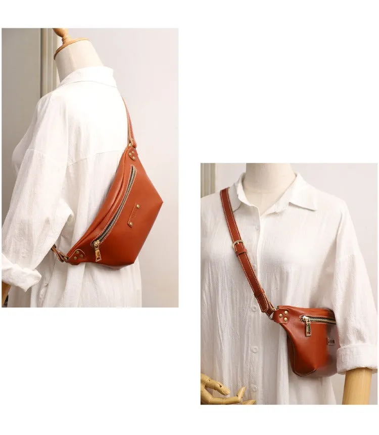 Women Brown LEATHER Sling Bag Cute Side Bag WOMEN SHOULDER BAG Small Crossbody Purse FOR WOMEN