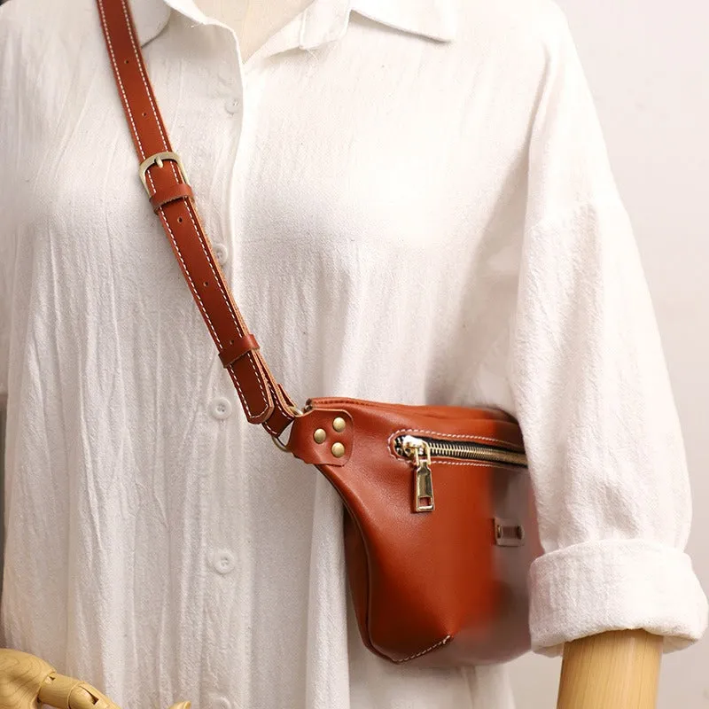 Women Brown LEATHER Sling Bag Cute Side Bag WOMEN SHOULDER BAG Small Crossbody Purse FOR WOMEN