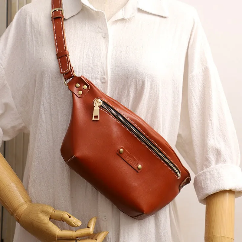 Women Brown LEATHER Sling Bag Cute Side Bag WOMEN SHOULDER BAG Small Crossbody Purse FOR WOMEN