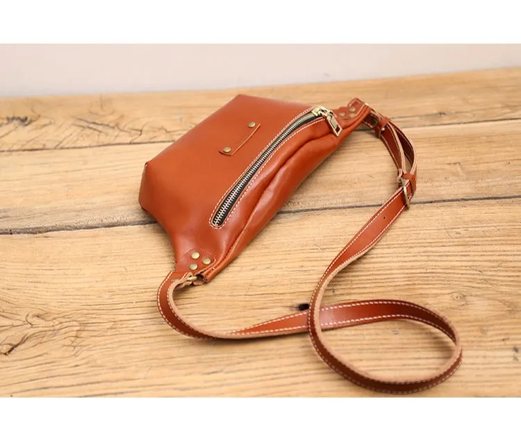 Women Brown LEATHER Sling Bag Cute Side Bag WOMEN SHOULDER BAG Small Crossbody Purse FOR WOMEN