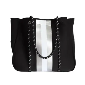 Women Courtside Large Tote Bag In Black/white