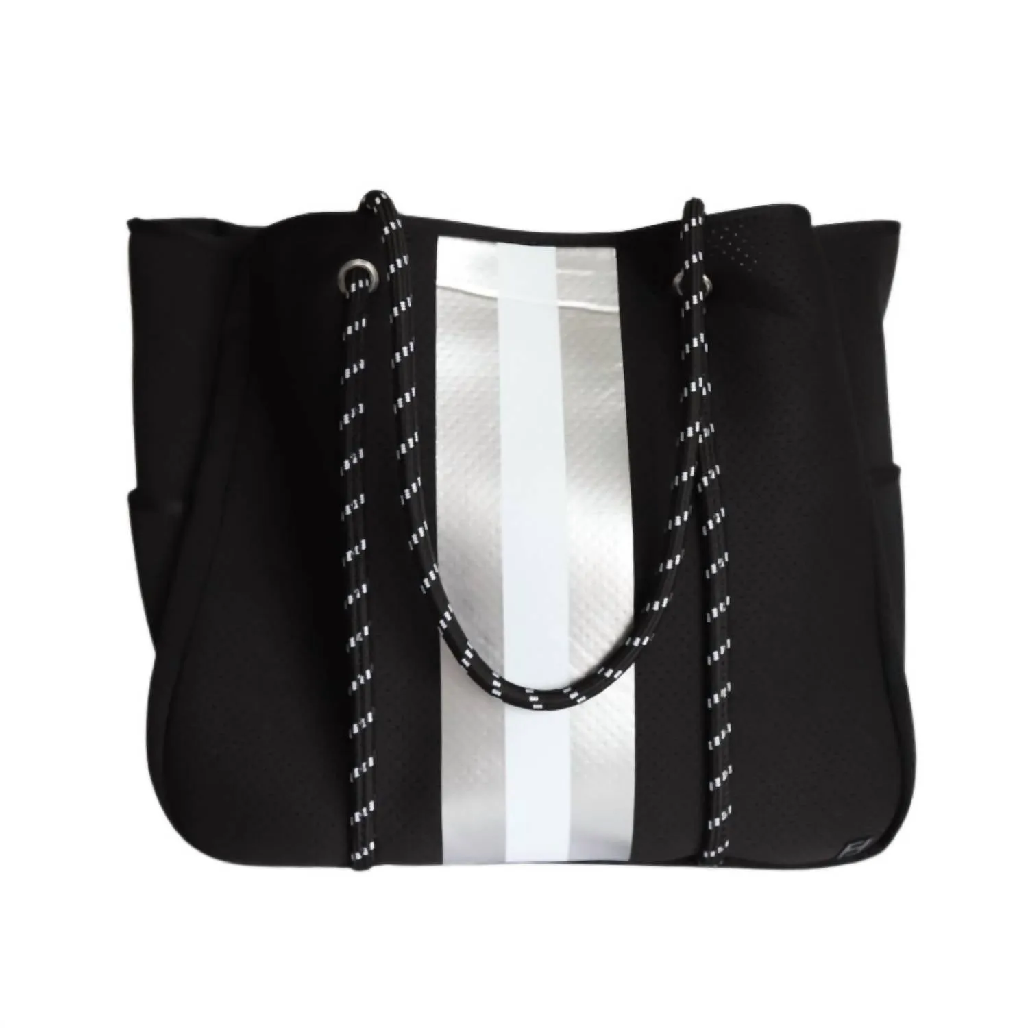 Women Courtside Large Tote Bag In Black/white