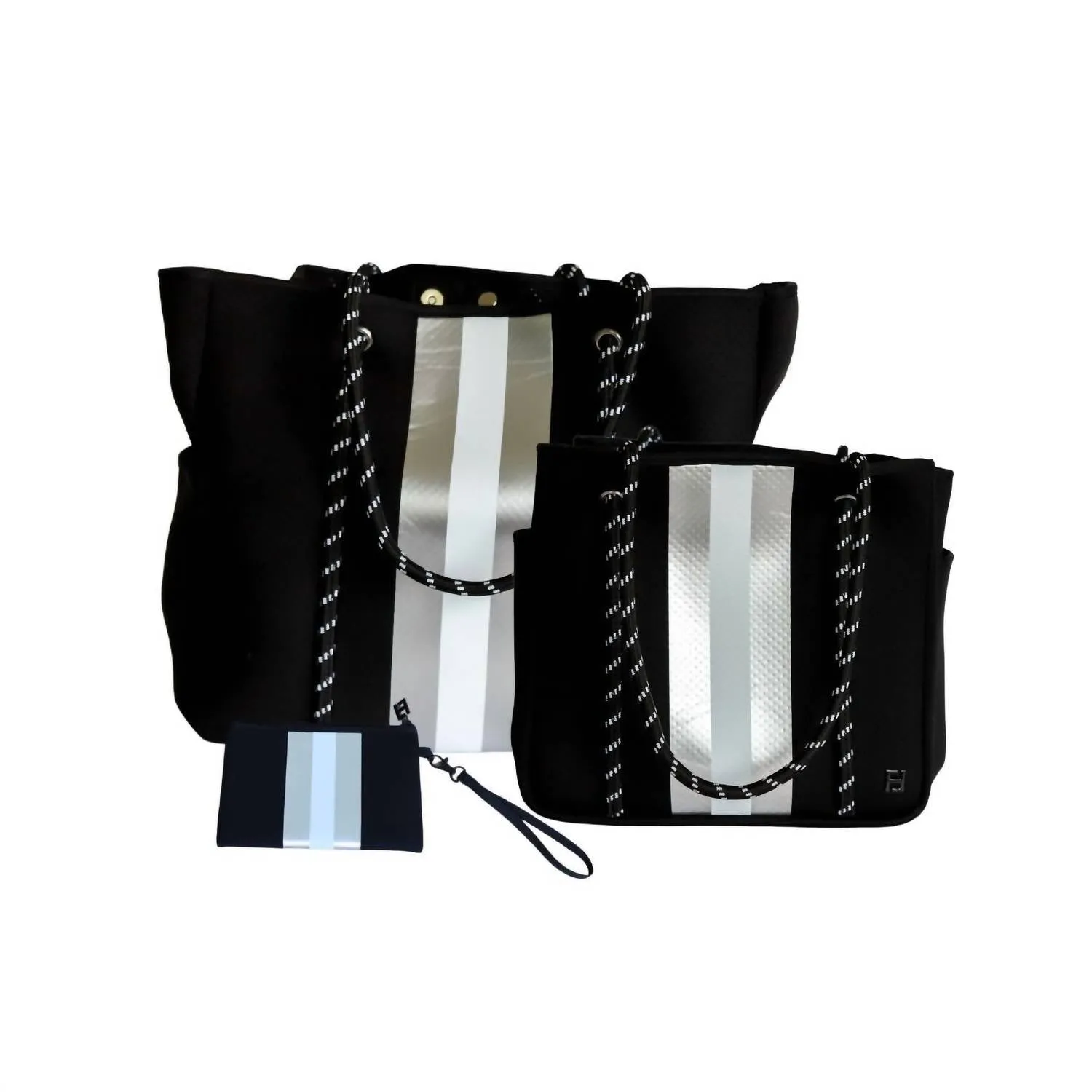 Women Courtside Large Tote Bag In Black/white