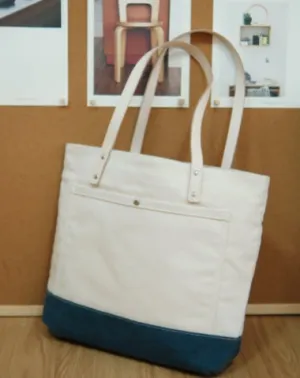 Women White Beige&Navy Canvas Shopper Tote Bags Canvas Tote Shoulder Bag Handbag for Mens