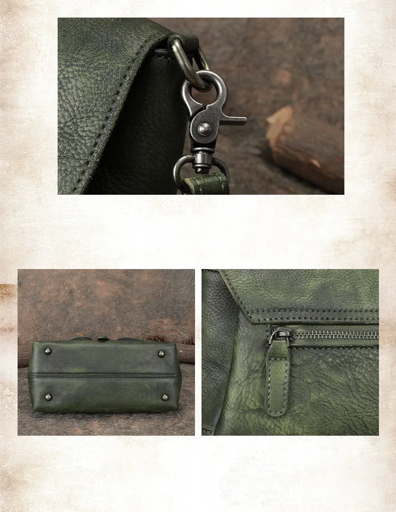 Womens Black Leather Vintage Handmade Shoulder Bag Best Crossbody Purses for Ladies