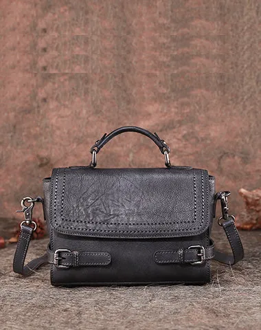 Womens Brown Leather Satchel Bag School Shoulder Bag Best Crossbody Purse for Ladies