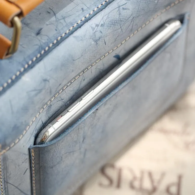 Womens Gray Leather Small Satchel Bag Waxed Leather Cambridge Small Handbag Shoulder Bag Purse for Women