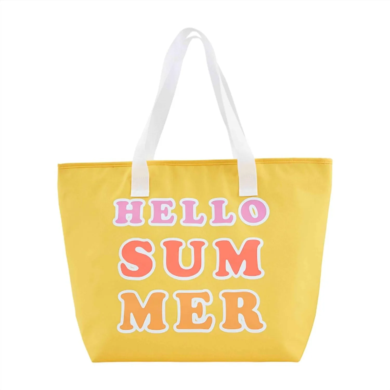 Women's Hello Summer Cooler Tote Bag In Yellow