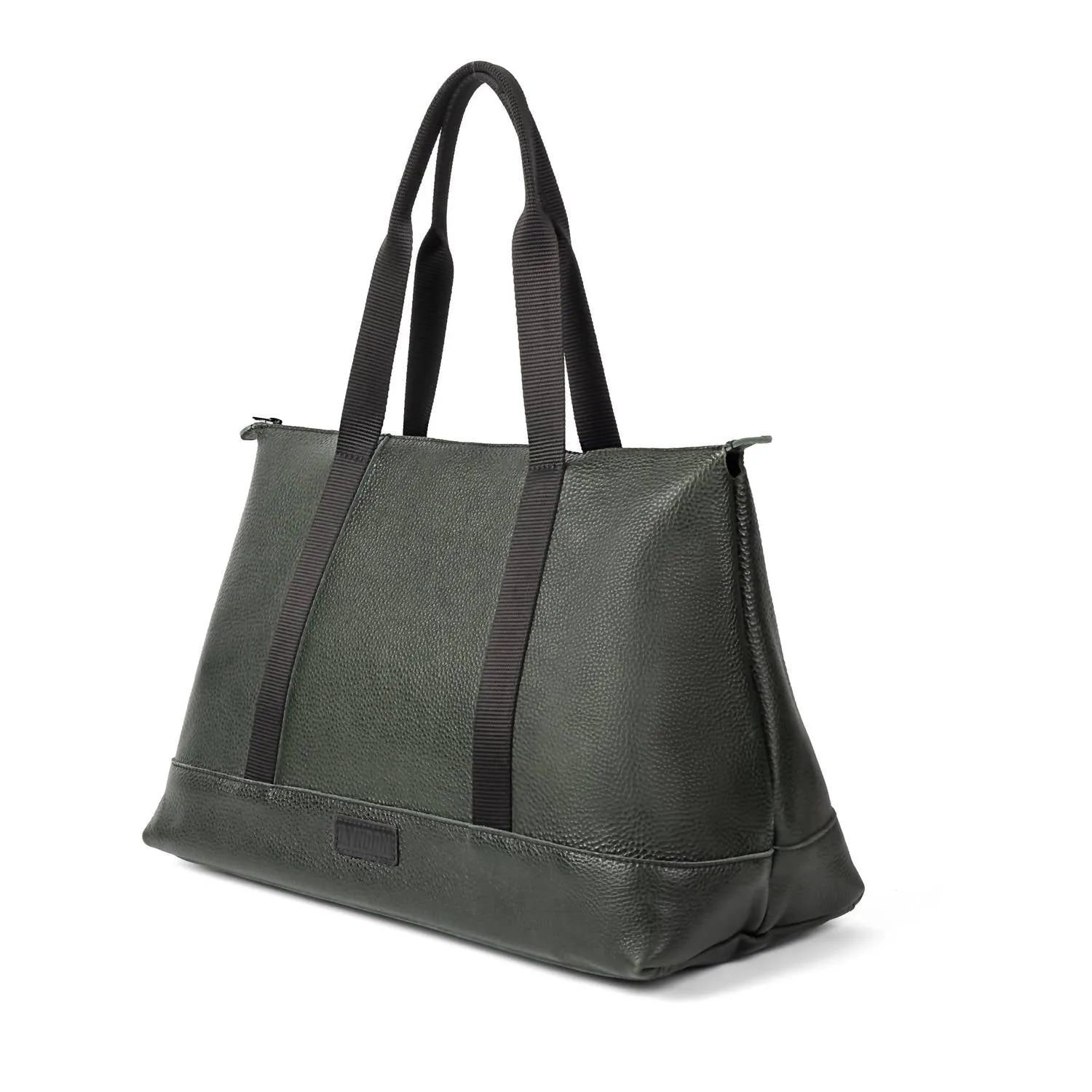 Women's Leather Duffle Weekender Bag In Green