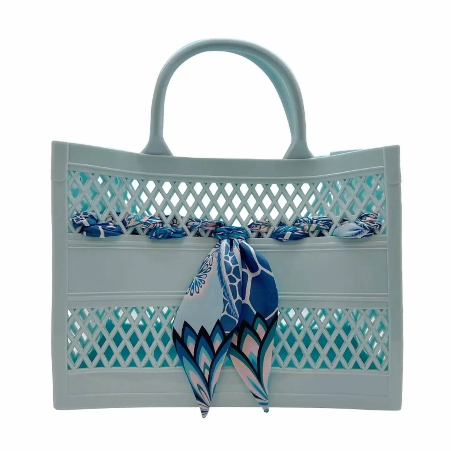 Women's Soleil Cutout Jelly Tote Bag In Light Blue
