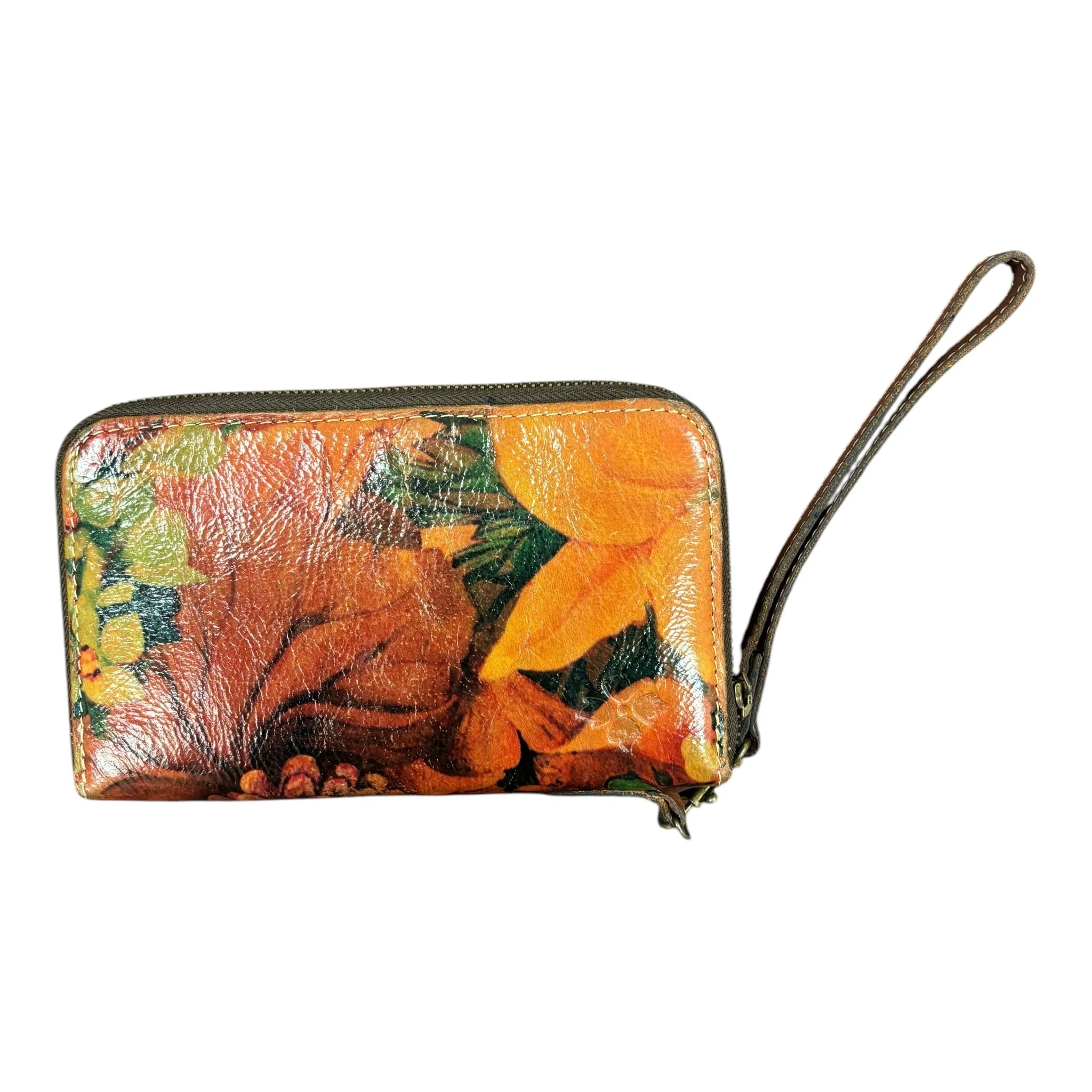 Wristlet Designer By Patricia Nash In Brown & Green, Size:Large